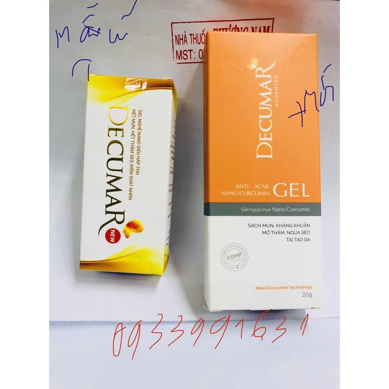 Gel ngừa mụn Decumar-tuýp 20g