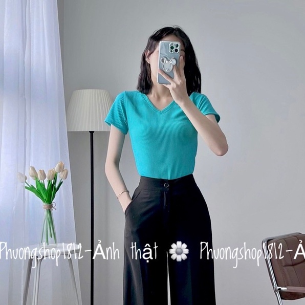 Ao Thun Gân,fom ôm chất loại 1 [ ảnh thật ] phuongshop1812