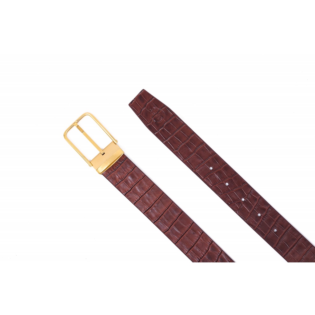 Thắt Lưng Nam Da Bò Cao Cấp Màu Đen, Màu Nâu WT Leather STAMP CROC