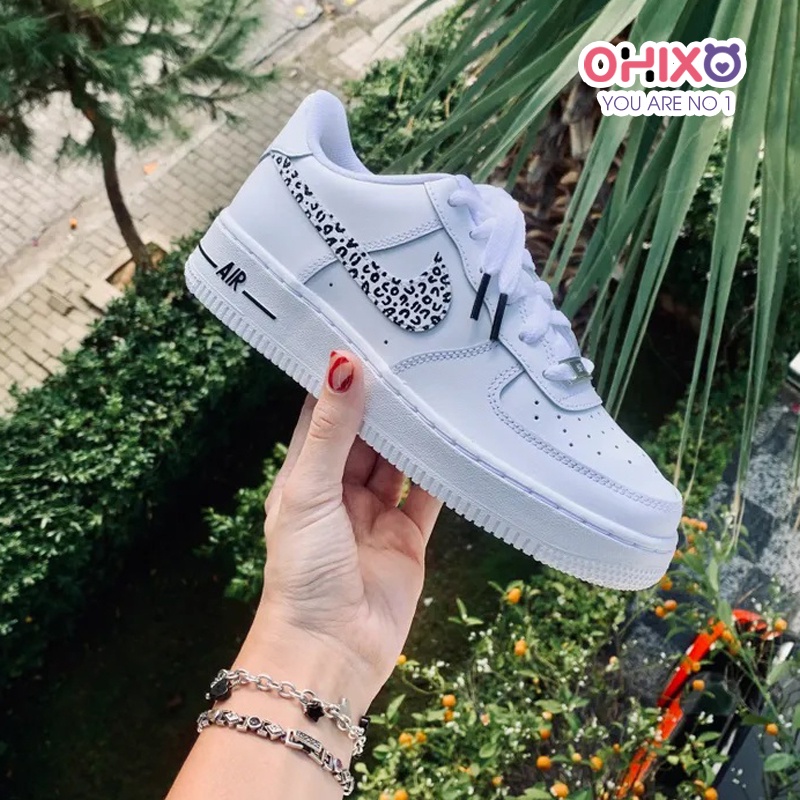 Giày Custom AF1 Thể Thao Nữ Sneaker Hàn Quốc Chất Đẹp Đế Bằng OHIXO AFC11