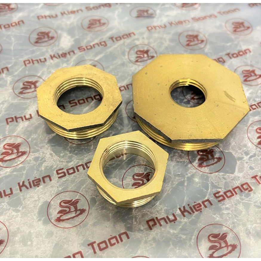 [Ren ngoài 42 49 60] ren trong tùy chọn bằng đồng - Cả rá lơ ngược Brass pipe fitting reducer bush male to female