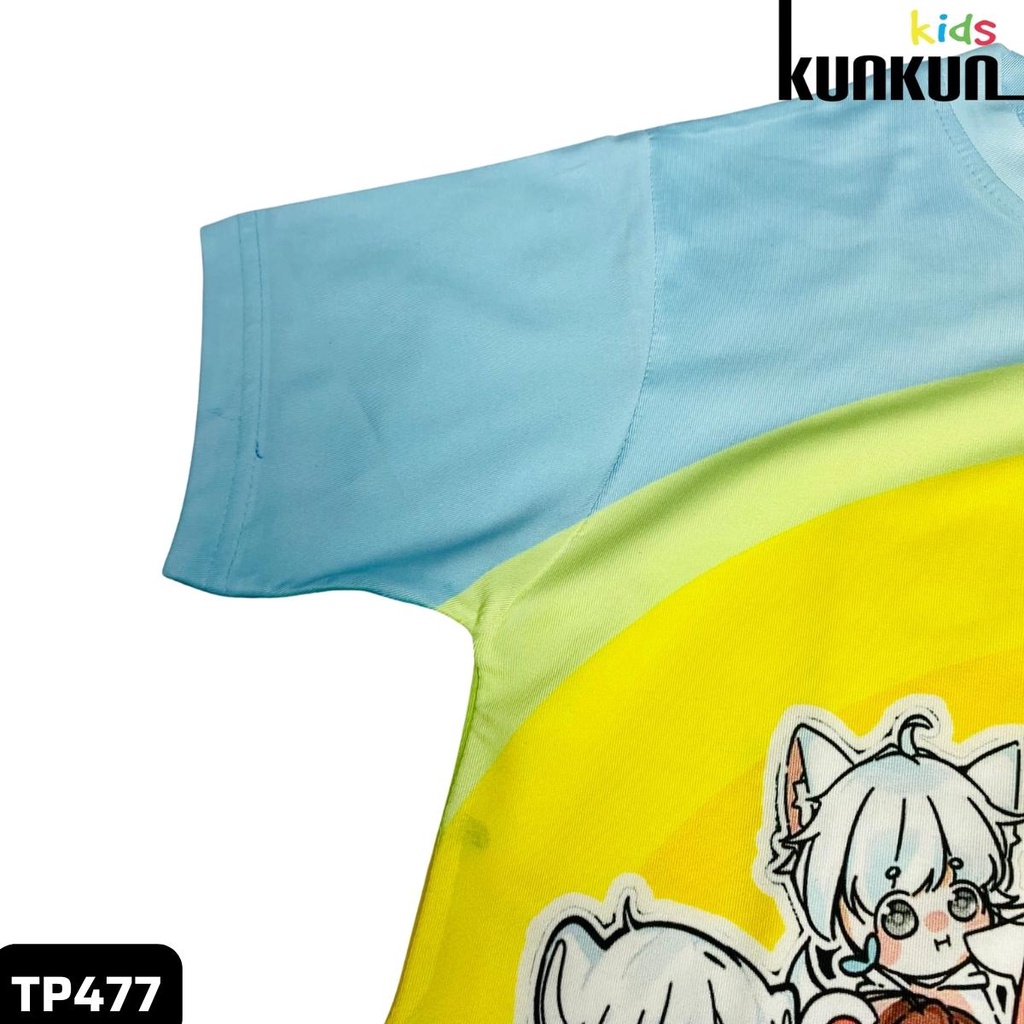 Đồ bộ trẻ em thun lạnh in 3D cho bé trai và bé gái hình hero team tay ngắn size từ 10-60kg KunKun TP477