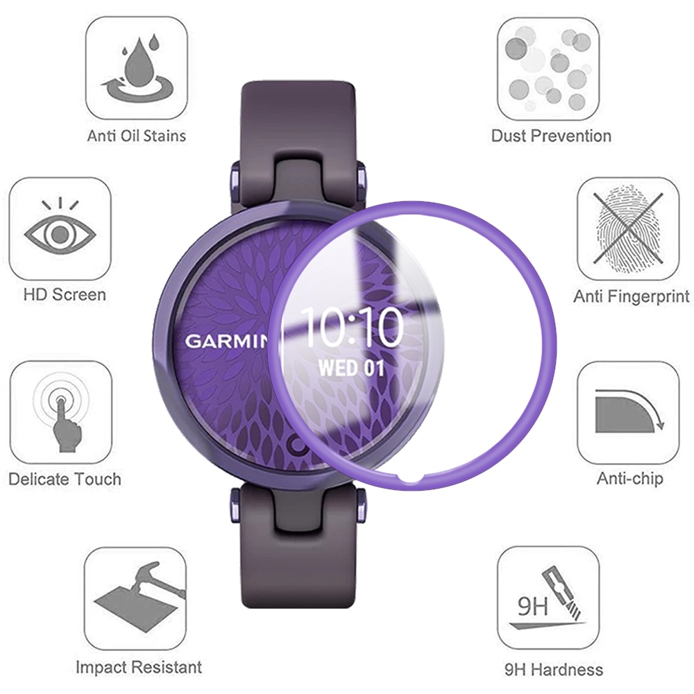 Miếng dán bảo vệ màn hình chống trầy chống thấm nước cho đồng hồ thông minh garmin lily 3d