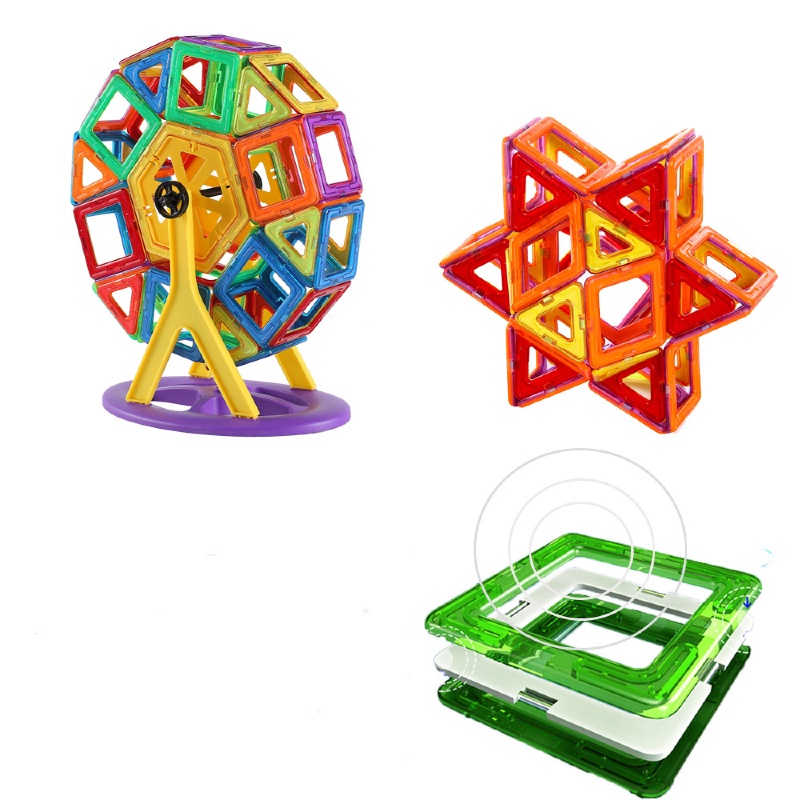 Đồ chơi xếp hình nam châm 115 chi tiết, đồ chơi phát triển trí tuệ cho bé