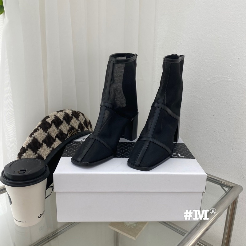 Bốt boot lưới gót trụ