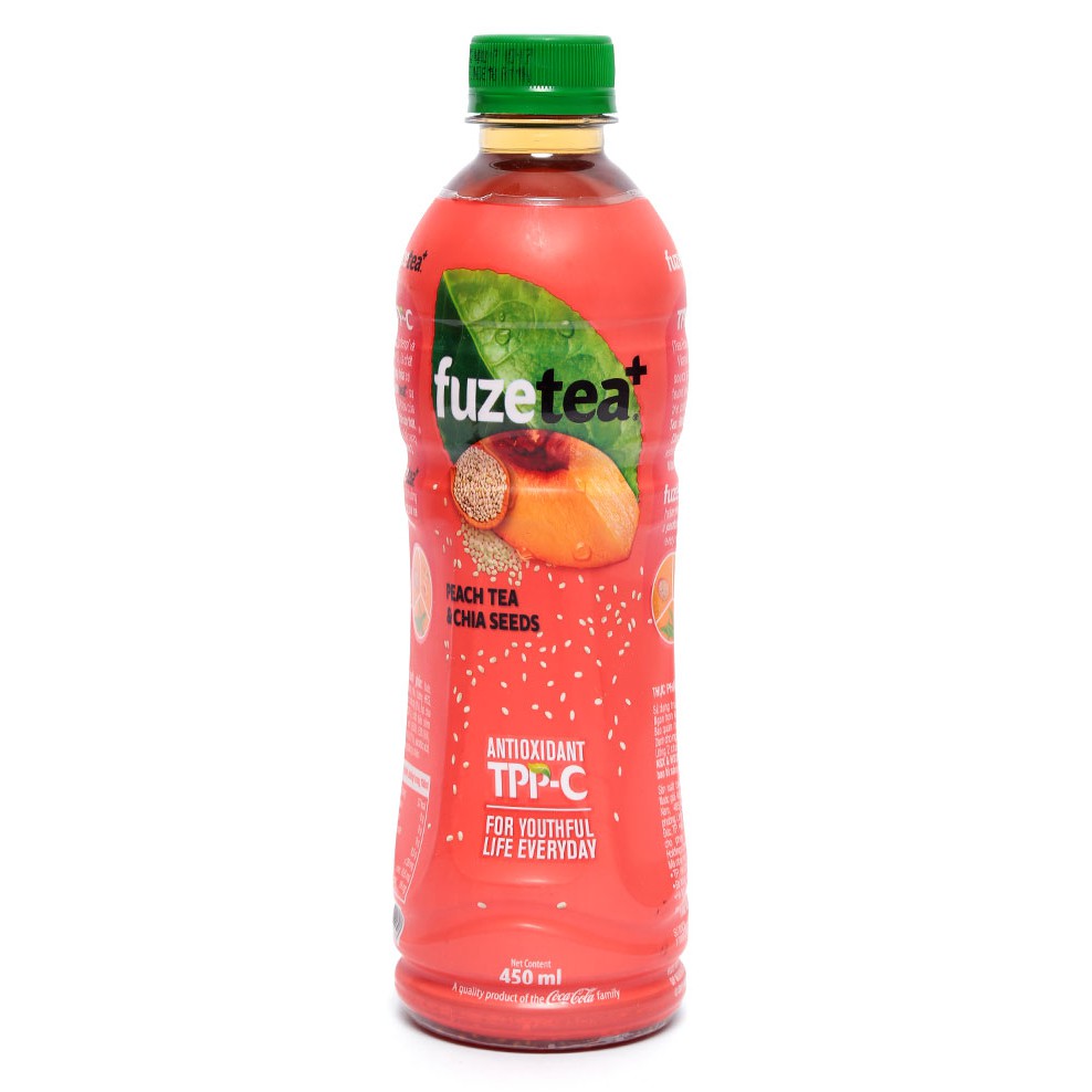 Trà Đào & Hạt Chia Fuzetea Chai 450ML