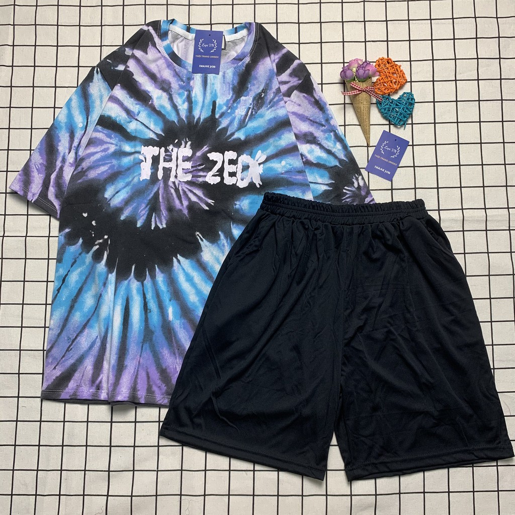 Set Bộ Loang Màu Chữ z Uniex Tay Lỡ Lapi VN, Đồ Bộ Cartoon, Freesize, Thun Cotton, Nam Nữ Đều Mặc Được