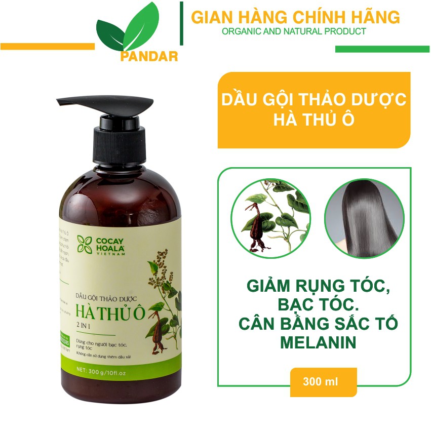 Dầu Gội Hà Thủ Ô-Kết hợp 2in1-Giảm các triệu chứng NGỨA DA ĐẦU - GIẢM TÓC BẠC SỚM-LÀM SẠCH GÀU, PANDAR