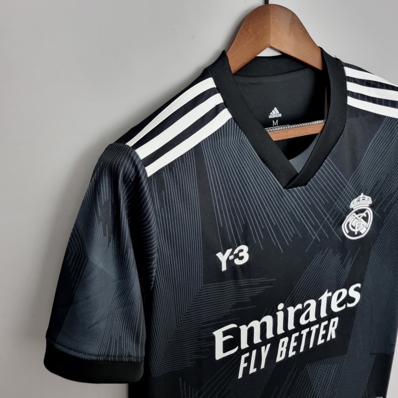 Áo Thun Bóng Đá Real Madrid Y-3 Jersey 2022 Màu Đen Cá Tính