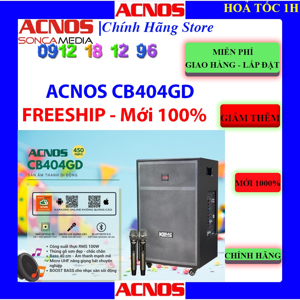 Loa Karaoke Di Động Bluetooth ACNOS CB404GD