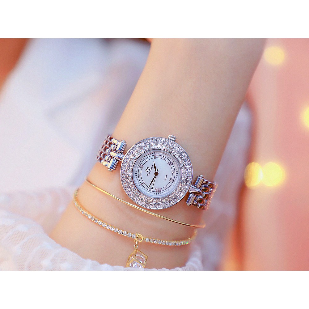 [HÀNG CHÍNH HÃNG] Đồng hồ nữ Bee Sister FA1559 dây thép đặc ko gỉ size to sang trọng | BigBuy360 - bigbuy360.vn