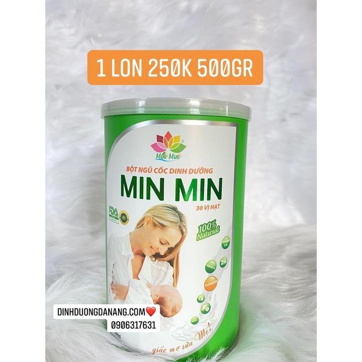 [Chính hãng] Bột ngũ cốc dinh dưỡng-  bầu - lợi sữa Min Min 29-30 hạt cao cấp gọi sữa về trong 7 ngày