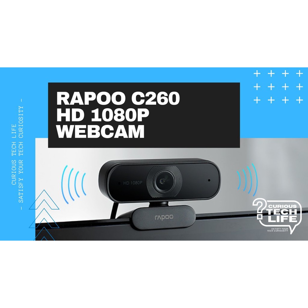 Webcam máy tính Rapoo C260 FullHD 1080p Webcam C260 Chính hãng BH 24T