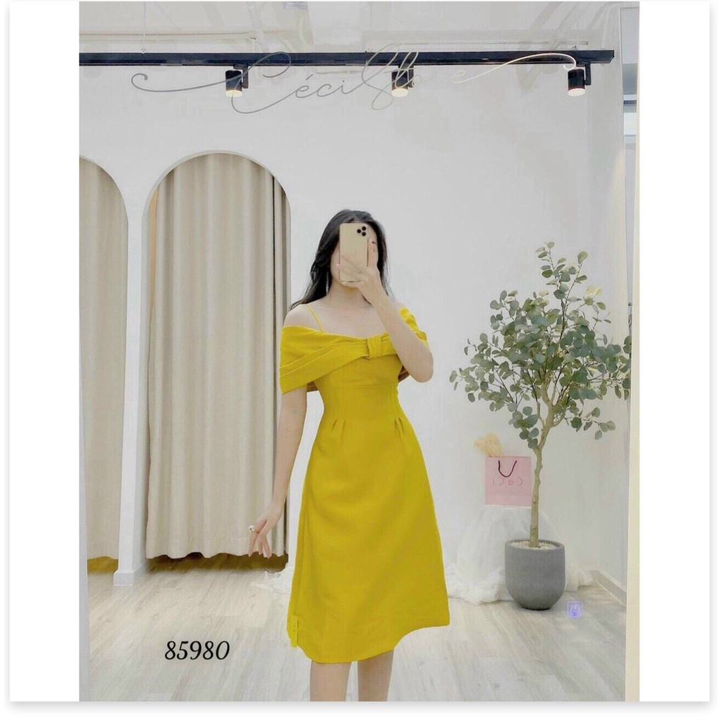 ĐẦM XÒE DỰ TIỆC NỮ CỔ CỘT NƠ SIÊU XINH SANG TÔN DÁNG CHO CÁC CHỊ EM KME FASHION