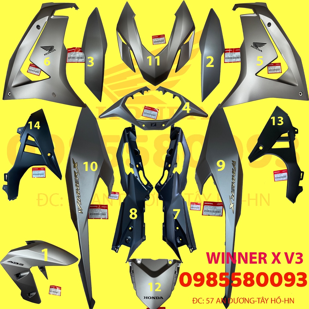 DÀN ÁO WINNER X V3 2022 MÀU BẠC