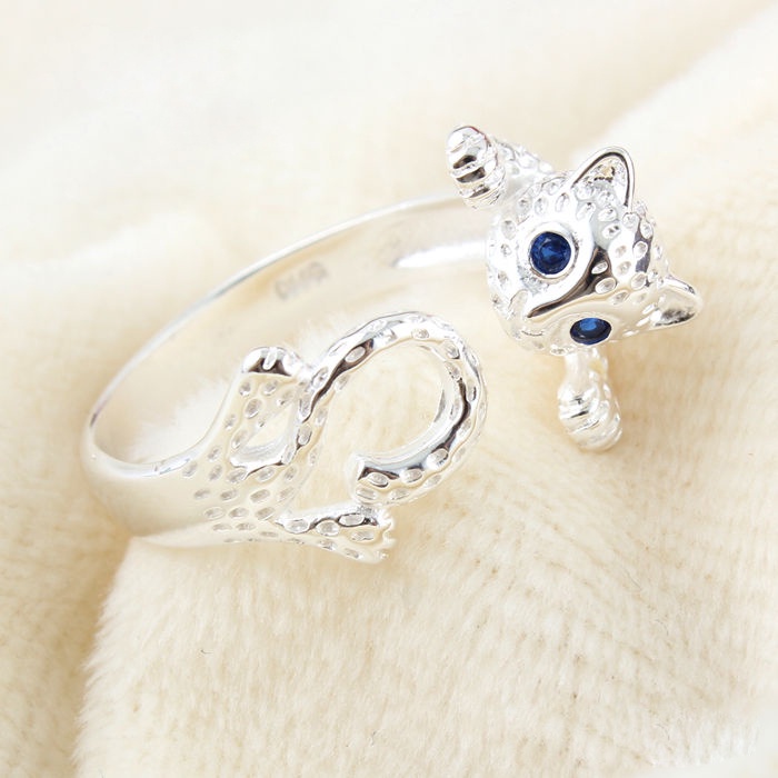 Nhẫn thời trang hình mèo đơn giản sáng tạo dễ thương cho nam và nữ