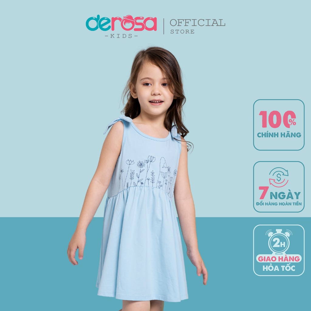 Đầm xinh cho bé gái chất liệu cotton DEROSA KIDS | 3 - 8 tuổi | ASKD024V