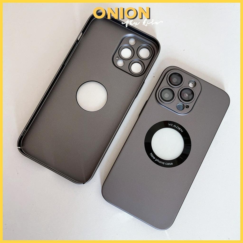 Ốp Hở táo xám kèm kính bảo vệ cam dành cho iPhone Xsmax 11 12 13 14 Pro Promax