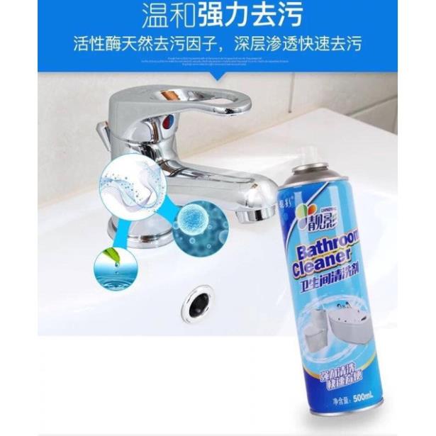 DUNG DỊCH XỊT TẨY RỬA BATHROOM CLEANER VỆ SINH PHÒNG TẮM NHÀ VỆ SINH WC SẠCH BÓNG TRONG 2 BƯỚC - KHÔNG CẦN CỌ RỬA