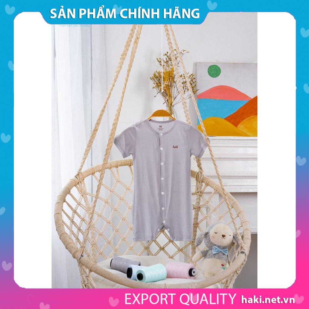 [Mã SKAMLTSM9 giảm 10% đơn 99K] Bộ romper (Body đùi) vải gỗ sồi (Modal) cho bé sơ sinh chính hãng HAKI BM020