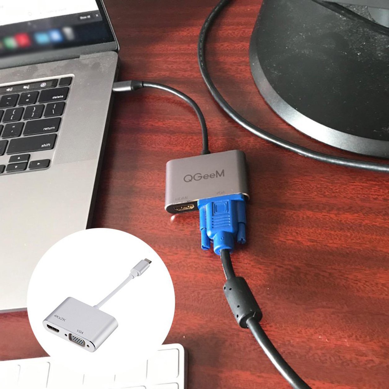 Cáp Chuyển Đổi Từ Type-c Sang Hdmi + Vga Chuyên Dụng Cho Màn Hình Máy Tính | BigBuy360 - bigbuy360.vn