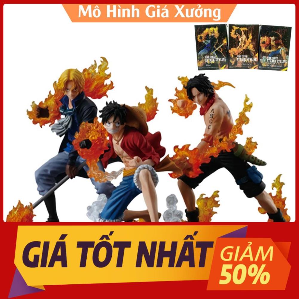 Mô hình bộ 3 anh em  Luffy - Ace - Sabo One Piece - Monkey D.Luffy , Gol D. Ace , Sabo. Figure Tượng Vua Hải Tặc