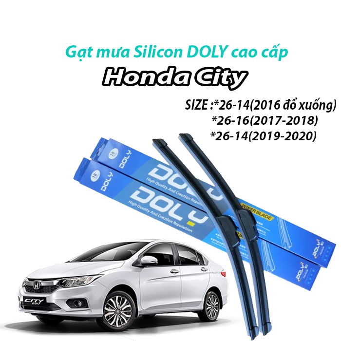 🔥HCM-GẠT MƯA silicon cao cấp theo xe HONDA CITY hàng DOLY