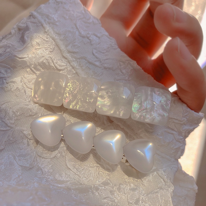 Kẹp tóc mỏ vịt phủ mắt mèo phong cách nàng tiên cá xinh xắn cho nữ