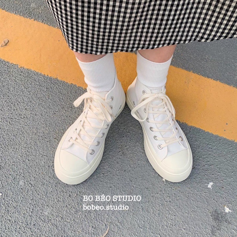 (HÀNG CÓ SẴN - GIAO NGAY) RETRO CANVAS SHOES - GIÀY ULZZANG SNEAER CỔ CAO PHONG CÁCH RETRO 2 MÀU