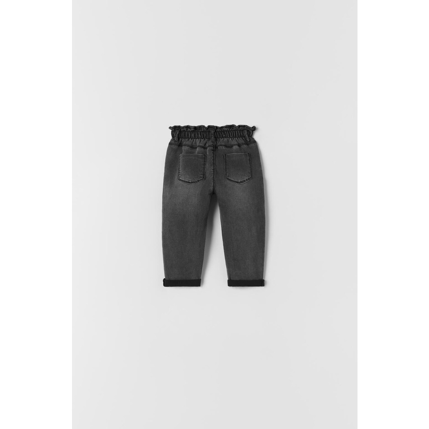 QUần jean đen ghi bèo lưng chun Zara Nga Fish J1D60