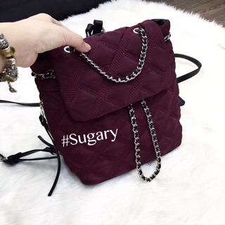 Burgundy Backpack by Zara