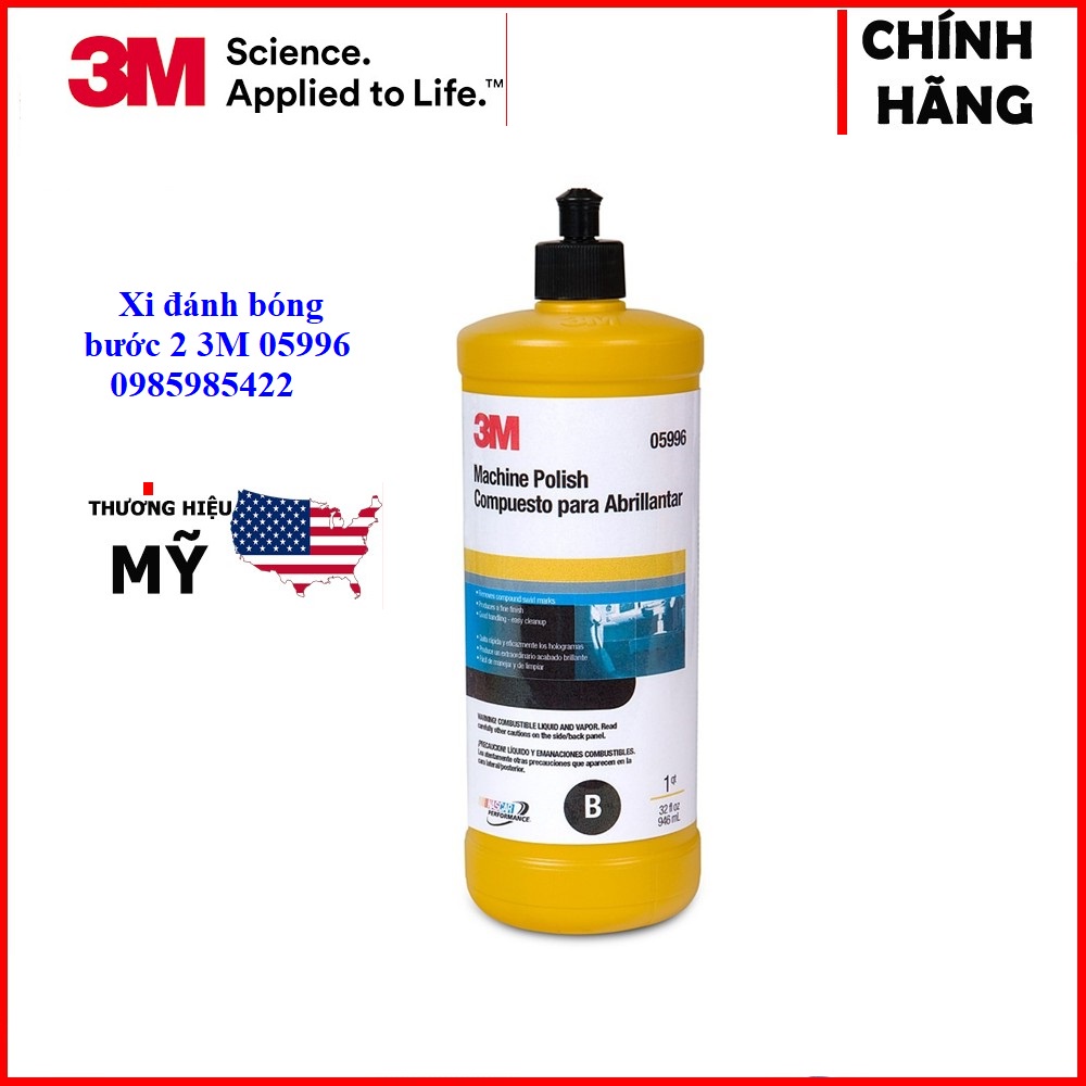 Xi đánh bóng 3M 05996 Pas bóng sơn cao cấp 3M Rubbing Compound Compuesto Pulidor