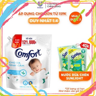 hien04 Nước xả vải Comfort Cho Da Nhạy Cảm Túi 3.2L