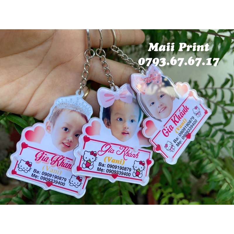 🌸🌸 MÓC KHOÁ - HUY HIỆU GHÉP MẶT TREO BALO CHO BÉ ĐI HỌC - IN THEO YÊU CẦU🔥🔥🔥