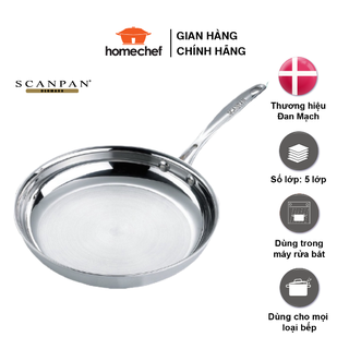 Chảo inox từ cao cấp Scanpan Fusion 32cm, đúc liền 5 lớp, truyền nhiệt đều, phân bổ nhiệt tốt 74003200