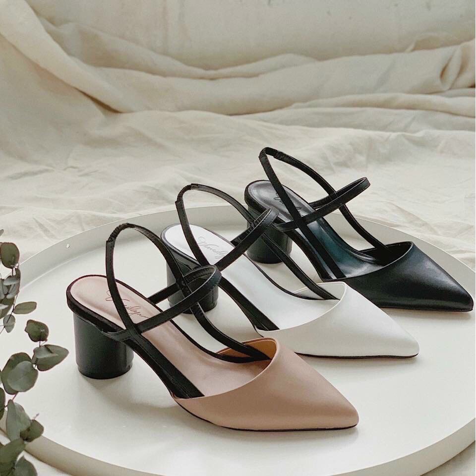 Sandal bít mũi gót tròn 5p UYÊN OLIVER SHOES mã H85