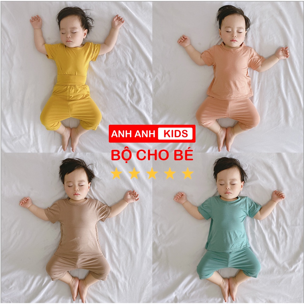 [HOT SALE] Bộ Lửng Cho bé trai - Bộ cho bé gái Cạp Cao Loại 1 Chất Thun Lạnh Cho Bé 2021 ANHANHKIDS - Minky mom