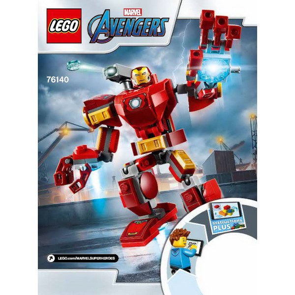 Lego Super Heroes 76140 -  Iron Man Mech - Bộ xếp hình Lego Rô bốt người sắt