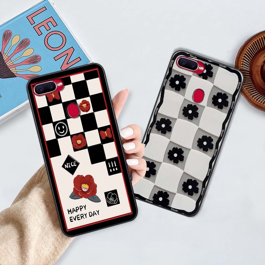 Ốp Oppo A5s / A7 / F9 / A12 in hình trái tim, caro kẹo ngọt đầy cá tính siêu đẹp siêu chất