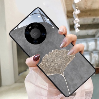 New product promotion haze gray ginkgo Huawei mate40pro mobile phone case mate30/40 fashion brand p50pro/40/30 glory 60