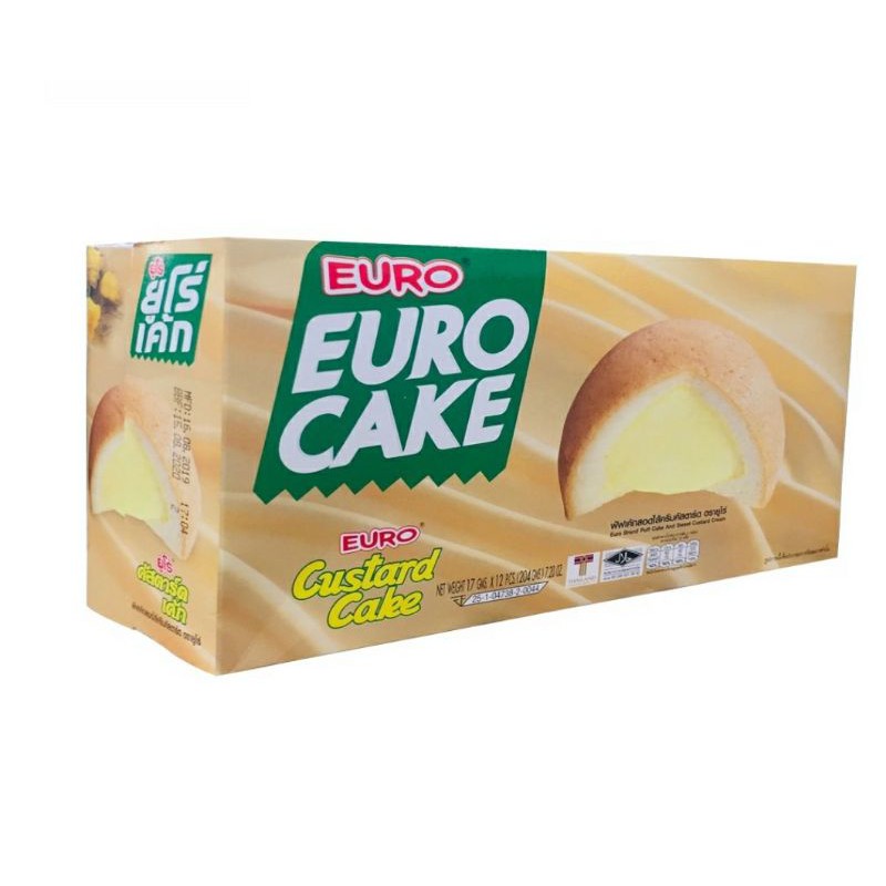 Bánh trứng Thái Euro Cake hộp 12 gói