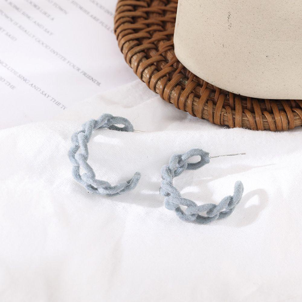 Khuyên Tai Dạng Vòng Phối Dây Xích Bằng Nhung Thời Trang Cho Nữ MXMUSTY