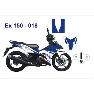Tem Trùm Exciter 150 Ducati Xanh Trắng