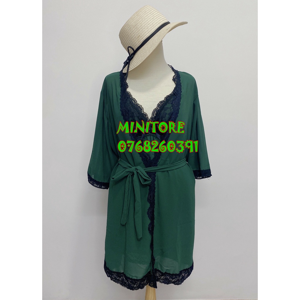 [55KG - 85KG] SET ĐỒ NGỦ VOAN SEXY 3 MÓN (ÁO CHOÀNG,ÁO TRONG,QUẦN NGẮN)VOAN MÁT MỊN KHÔNG NHĂN-Set voan quần ngắn