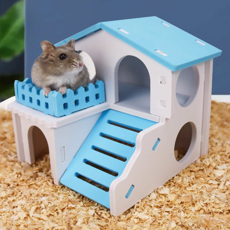 Nhà gỗ đồ chơi dễ lắp ráp dành cho chuột hamster