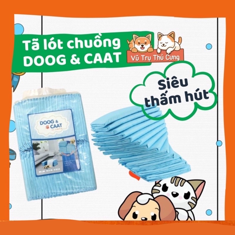 Tã lót chuồng Chó Mèo DOOG &amp; CAAT siêu thấm hút - Tã lót vệ sinh cho thú cưng giá rẻ, thấm hút nhanh