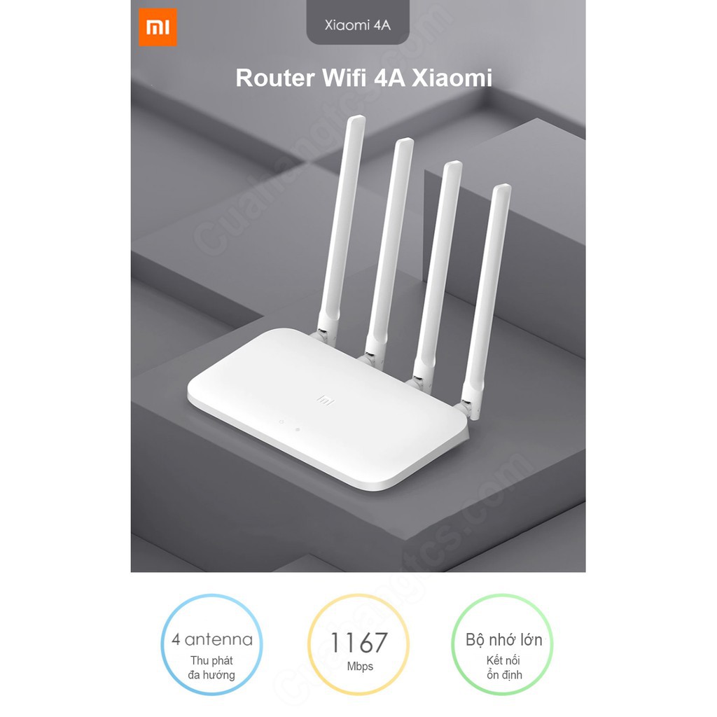 Bộ phát wifi router 4A Xiaomi Modem WiFi Xiaomi 4A 4 Râu Router R4AC