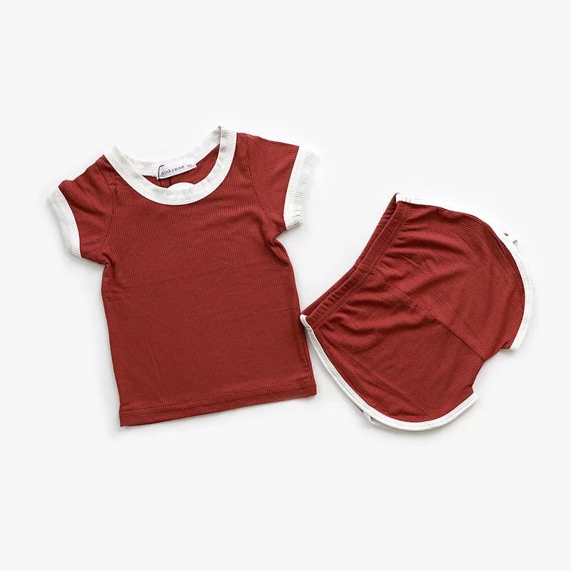 Bộ thun lạnh cho bé MinKy Mom, đồ bộ cotton bé trai bé gái cộc tay mềm mịn an toàn cho da trẻ em - Seka 2103.08 CS89