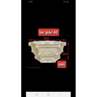 Khuôn đúc chậu lục giác 40 lọt lòng 36 cao chậu 22