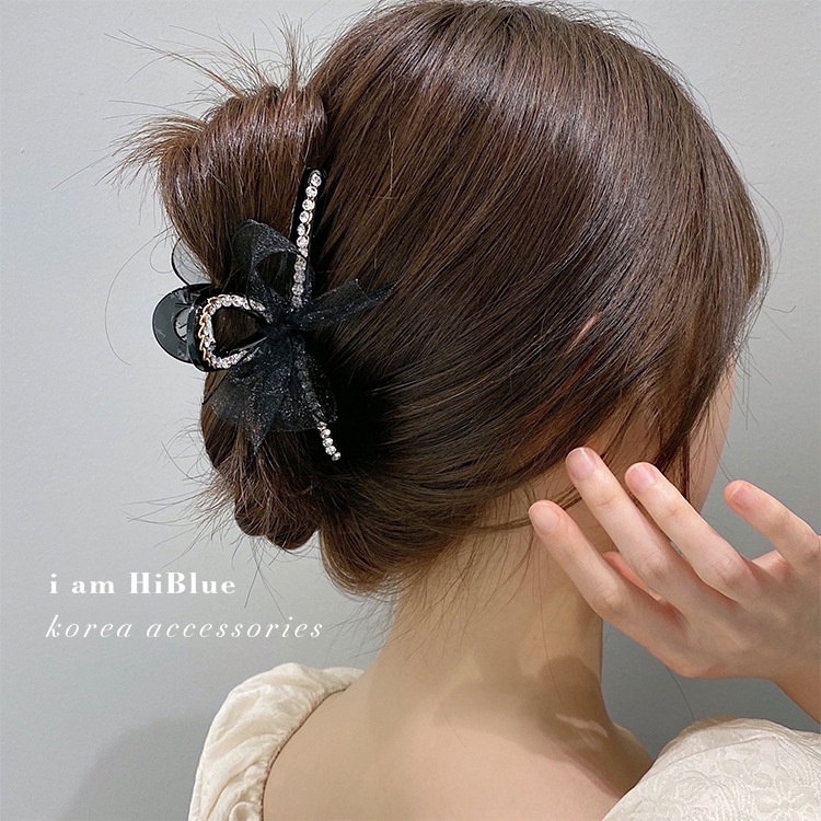 Kẹp tóc càng cua có thắt nơ Hàn Quốc trẻ trung năng động, dễ phối đồ, phù hợp nhiều kiểu tóc, Lemi Accessories